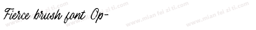 Fierce brush font Op字体转换